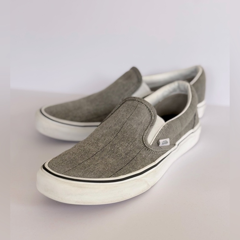 Vans Herringbone Slip-On Men’s 8 Classic Skate
